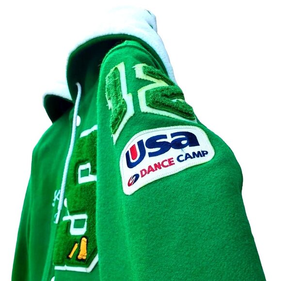 Varsity Letterman Jacket Girls Drill Dance Team Green Wool Alyssa Size Small - Picture 4 of 14